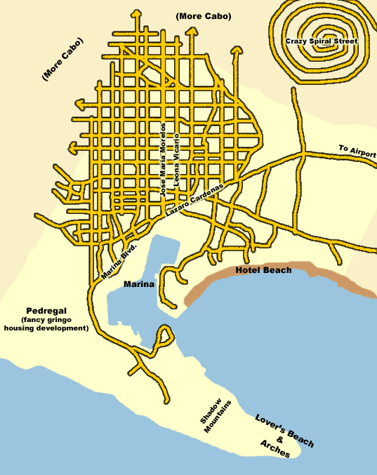 map of Cabo San Lucas